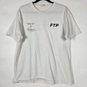 FTP Thank You For 10 Years Mens Large Short Sleeve White T Shirt